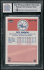 1986 Fleer Roy Hinson Game Used Patch #46 Jersey Fusion BGC Auto 10 back of card